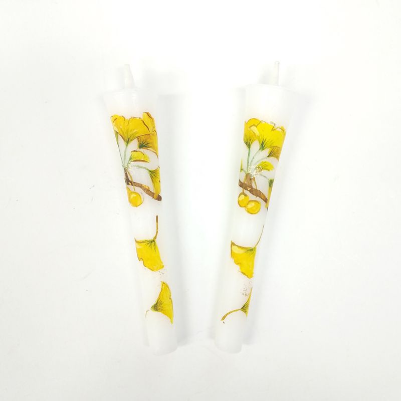 Hand-Painted หลอดเทียนญี่ปุ่น - หม่อน (ชุดขนาด 3 ชุด 2)