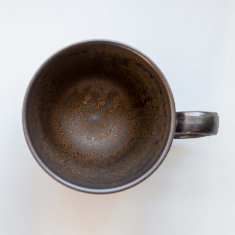 Mug - Shigaraki-yaki Gold Line Black, Lifelong Companion (Cedar Box)