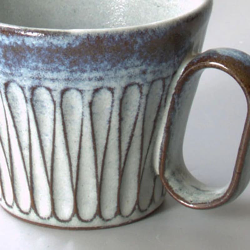 Mug - Tanba-yaki Shinogi Blue, Lifelong Companion