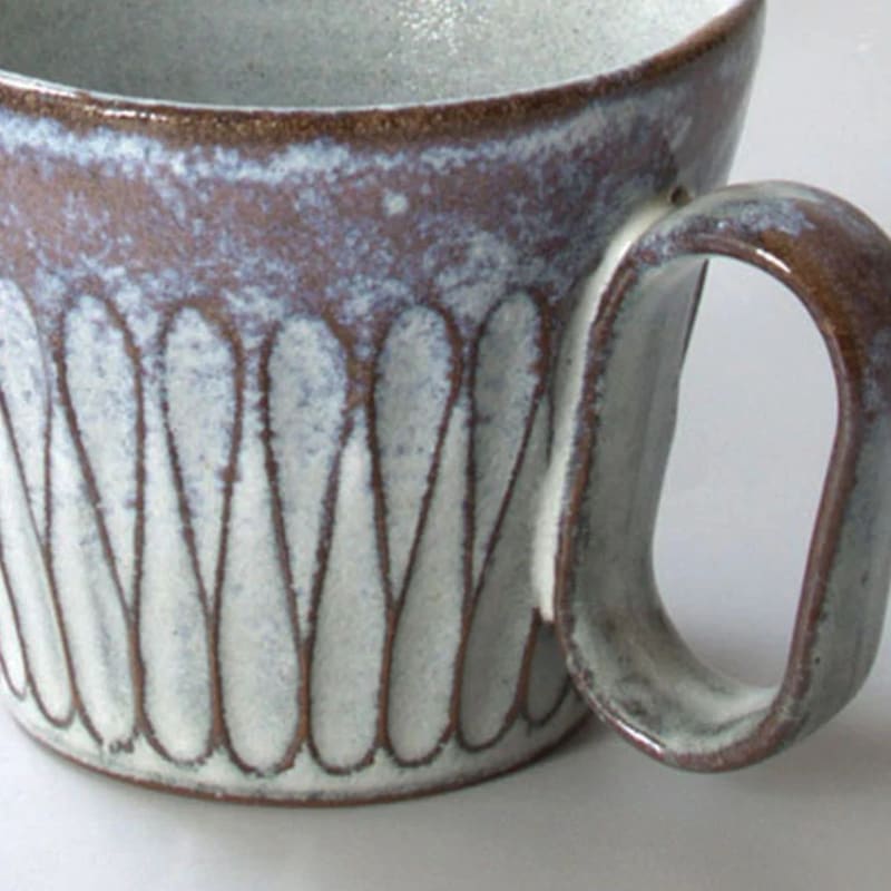 Mug - Tanba-yaki Shinogi Purple, Lifelong Companion