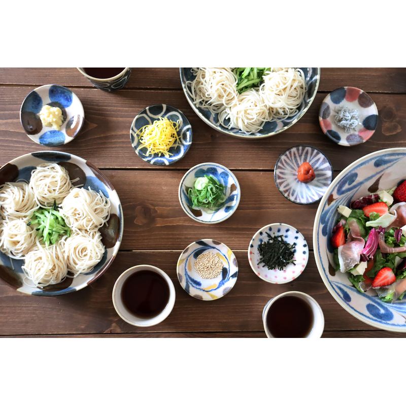 Noodle Bowl Set - Brush Blue Set of 3