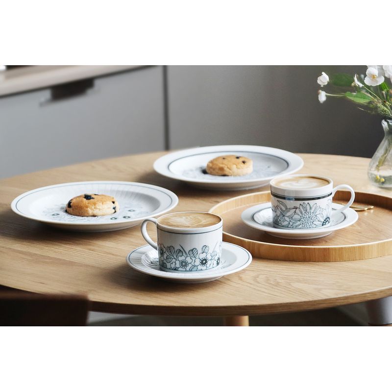 Ensemble d'assiettes à pâtes - Ensemble de 3 fleurs antiques