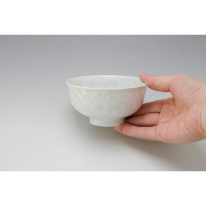 Rice Bowls - FLOWER CRYSTAL Blue & White Pair