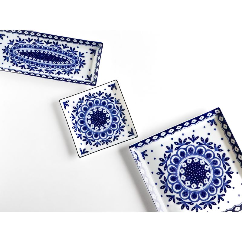 Size25 Long Plate - Leaf dot 5pcs