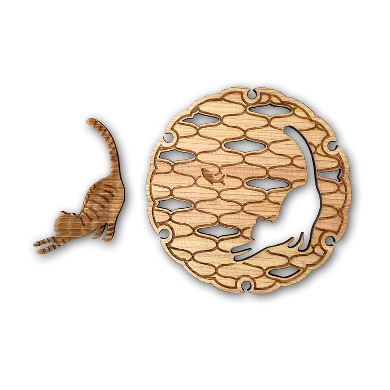 Chopstick Rest and Coaster Set - Fish and Tiger Cat
