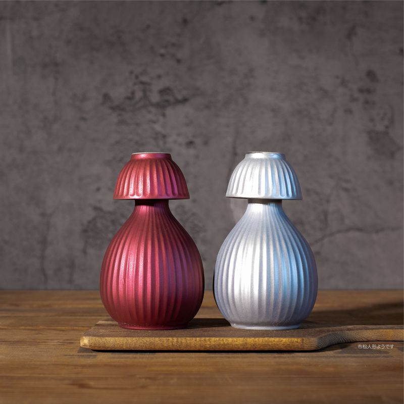 زجاجة ساكي - لون معدني جالينا فضي 3 قطع