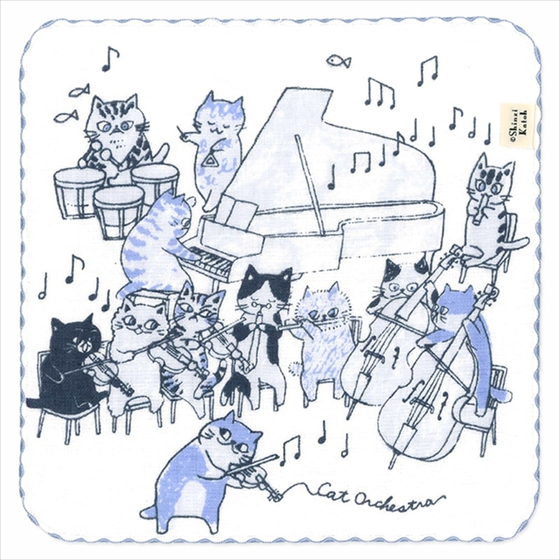 Towel Handkerchief - Cat Orchestra