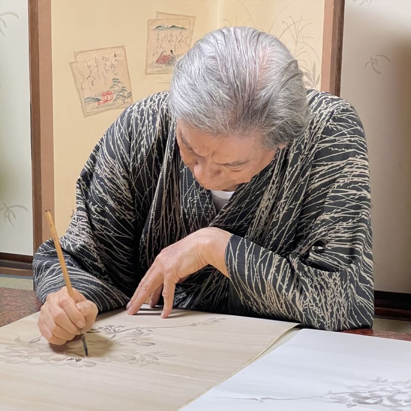 Art Panel - WEEPING CHERRY BLOSSOMS Silk & Gold