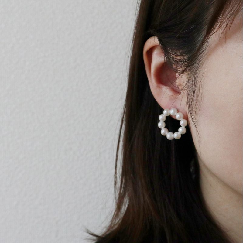 Stud Earrings - Akoya Baby Pearl 10-Round 5.0-5.5mm