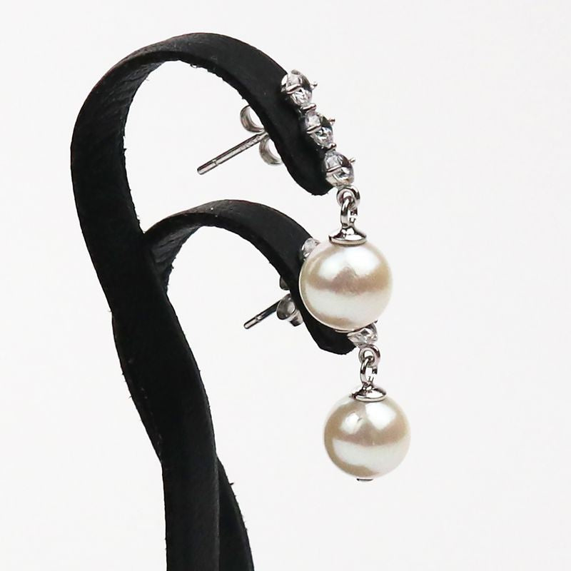 Earrings - Akoya Pearl Rhinestone 7.0-7.5mm