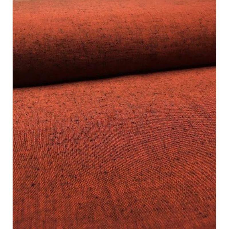 SHIMOGAWA KURUME KASURI Fabric Nep Plain Red Black