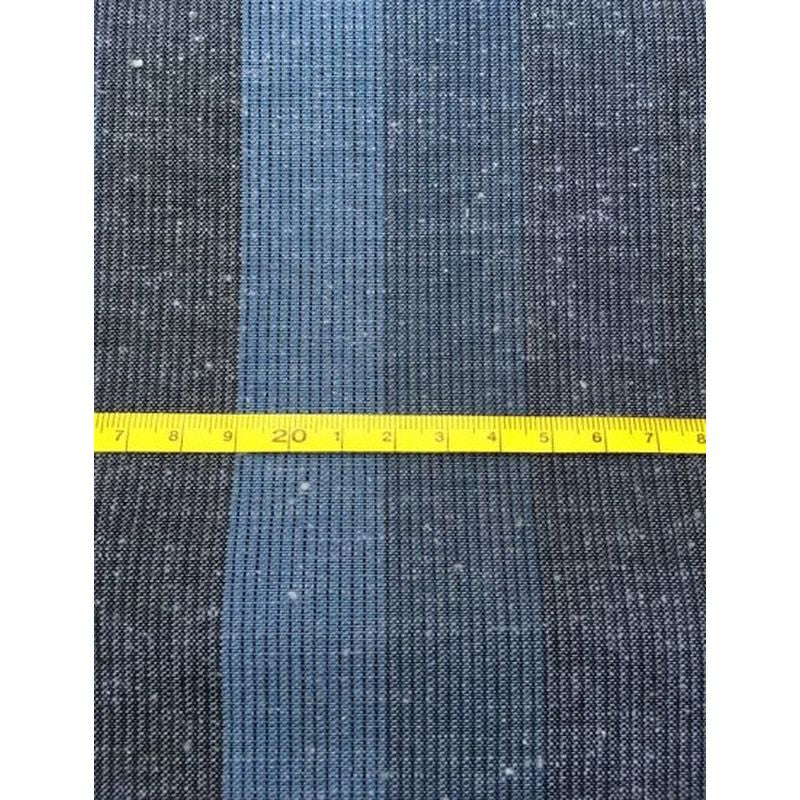 SHIMOGAWA KURUME KASURI Fabric Scratched Striped Striped Striped Striped Blue