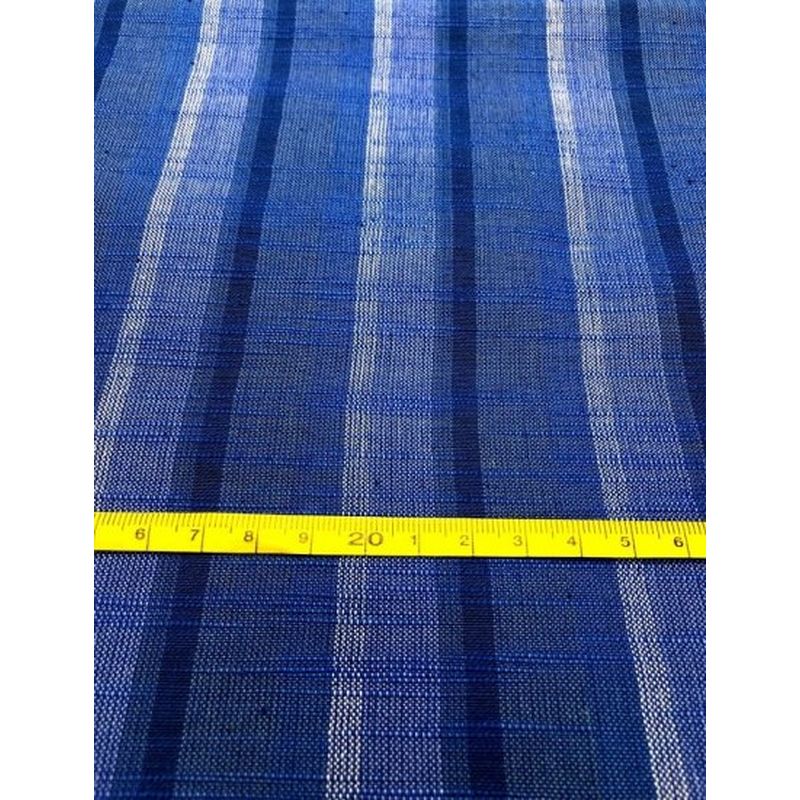 SHIMOGAWA KURUME KASURI Fabric Soft Stripe Blue X Blue