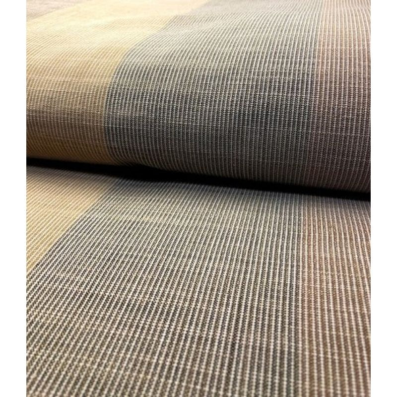 SHIMOGAWA KURUME KASURI Fabric Chiji Weaving 4 Row Striped Brown Beige