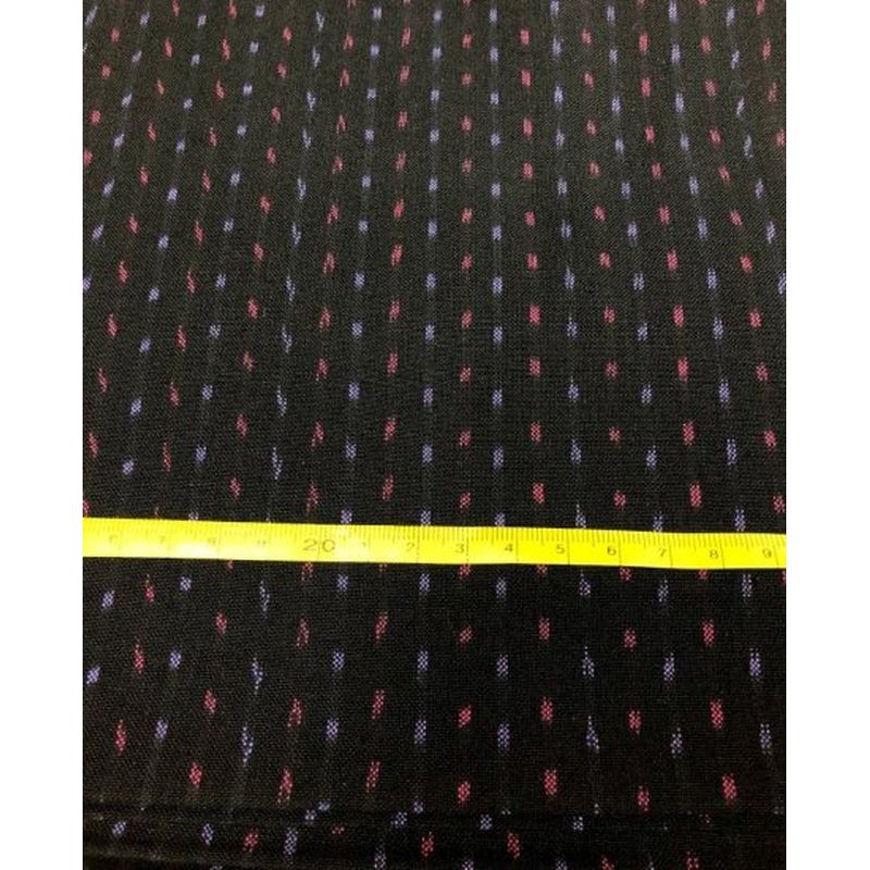 SHIMOGAWA KURUME KASURI Fabric 2 Fees Arale Black Engine Purple