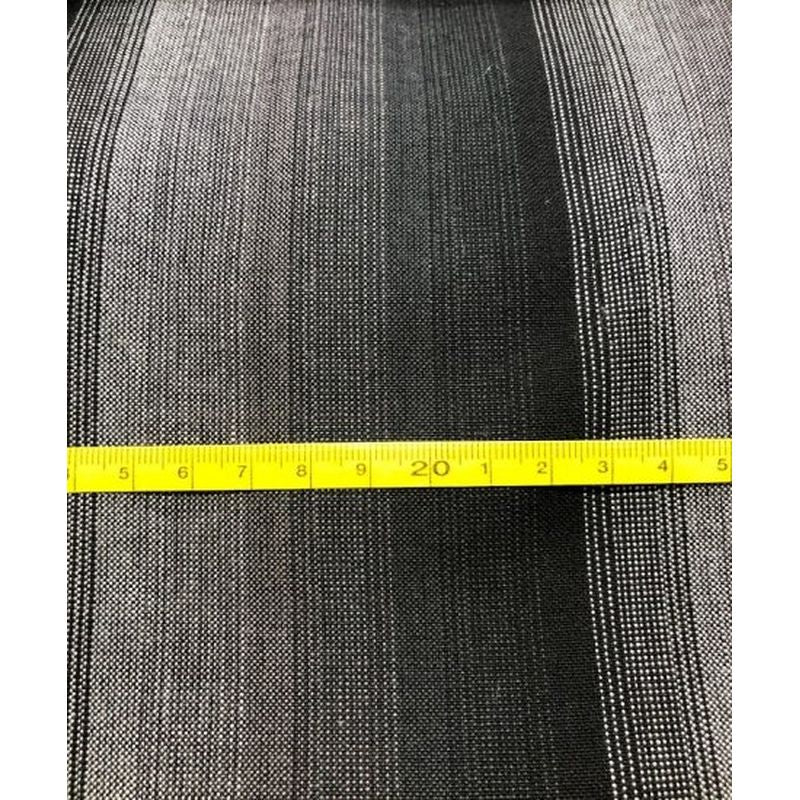 SHIMOGAWA KURUME KASURI Fabric 4 Standing Rapid Stripes 20/1 Gray