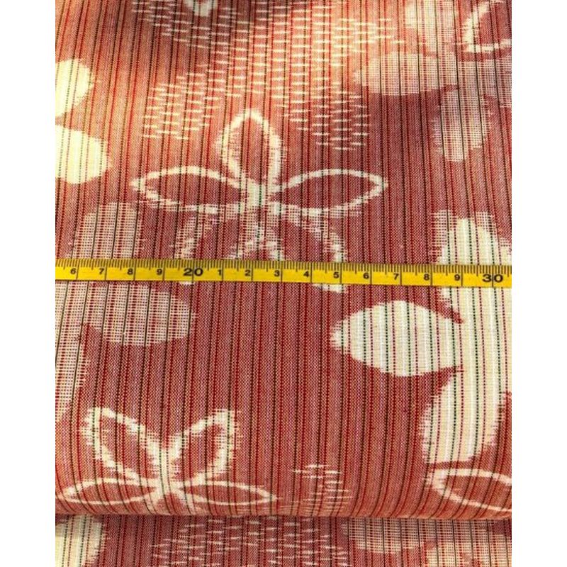 SHIMOGAWA KURUME KASURI Fabric Momiji Reddish Leaf