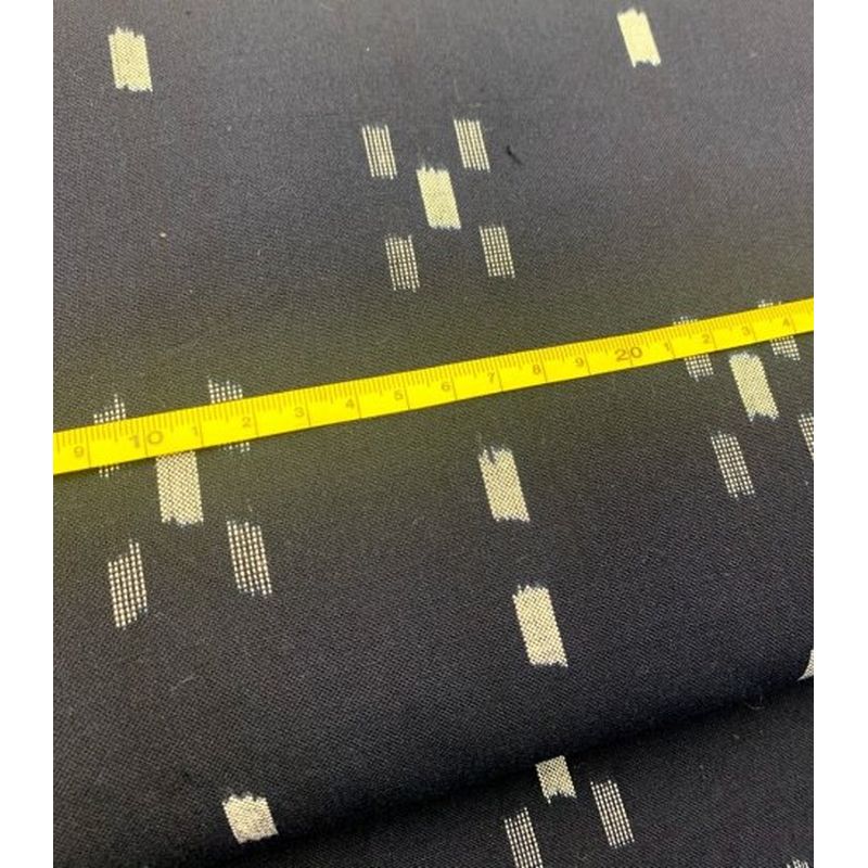 SHIMOGAWA KURUME KASURI Fabric 5 To 2 Stand Kasuri Navy