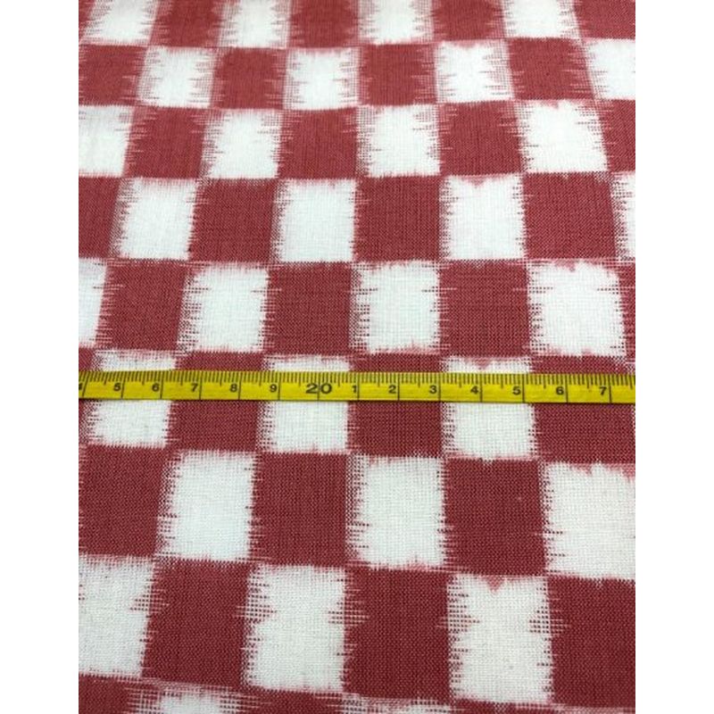 SHIMOGAWA KURUME KASURI Fabric Ichimatsu Pink