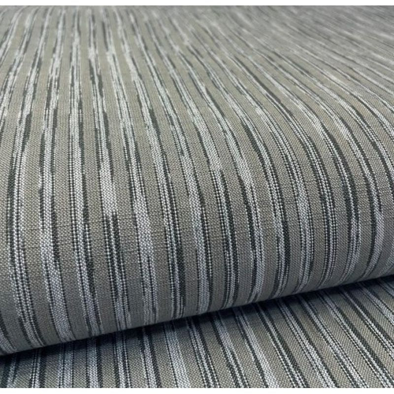 SHIMOGAWA KURUME KASURI Fabric 42 Standing Striped Light Gray