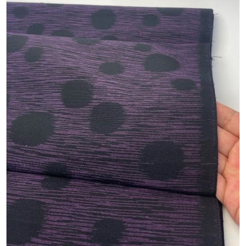 SHIMOGAWA KURUME KASURI Fabric Polked Polka Dot Black Purple
