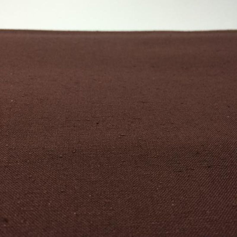 SHIMOGAWA Kurume Kasuri Fabric Nep Plain Dark Brown X Dark Brown