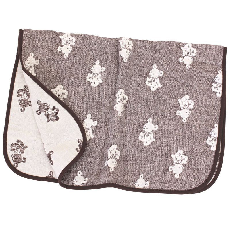 Hiorie Baby Blanket Mini Bear 4-Fold Gauze 100% Cotton Water Absorption Japan