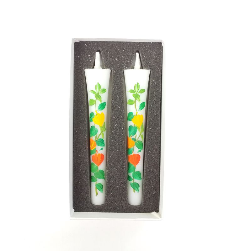 Hand-Painted Japanese Candles - Hozuki (Size 3 Set of 2)