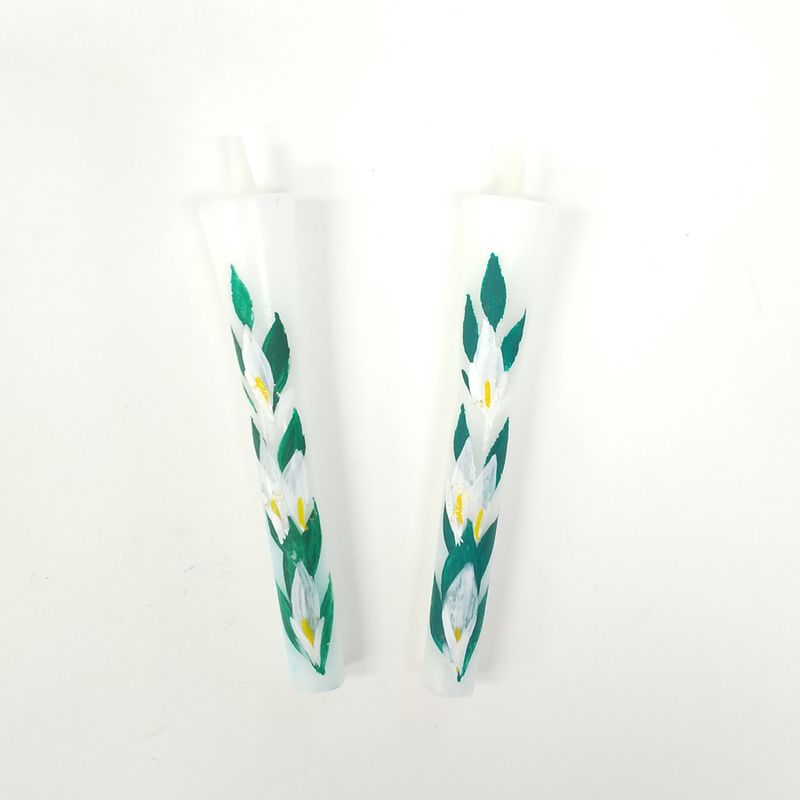 Hand-Painted Japanese Candles - Mizubasho (Size 3 Set of 2)