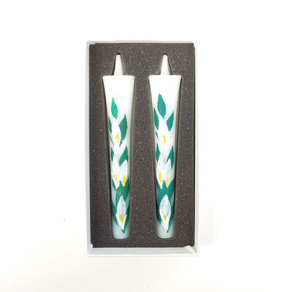 Hand-Painted Japanese Candles - Mizubasho (Size 3 Set of 2)