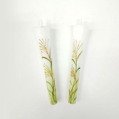 Hand-Painted Japanese Candles - Susuki (Size 3 Set of 2)