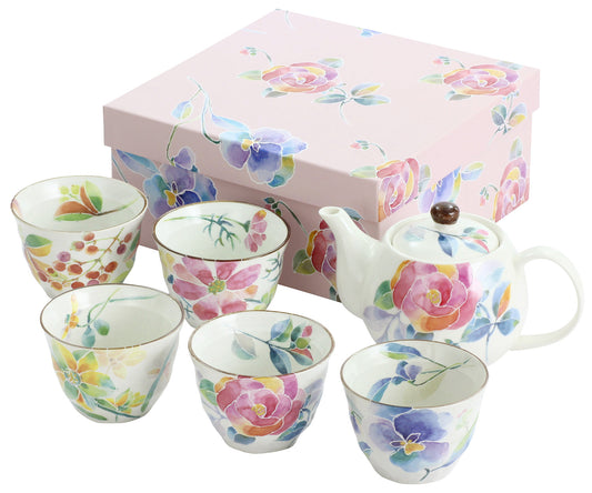 Teapot and 5Cups Set - HANAKOTOBA