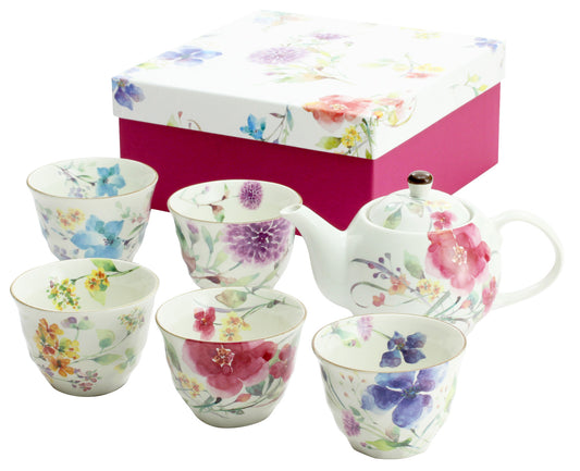 Teapot and 5Cups Set - HANASUISAI