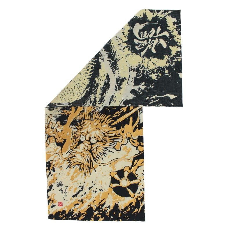 Japanese Tenugui - Dragon(foil stamping)