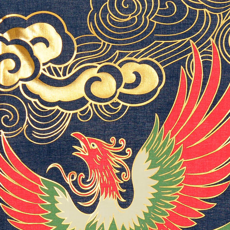 Japanese Tenugui - Phoenix(foil stamping)