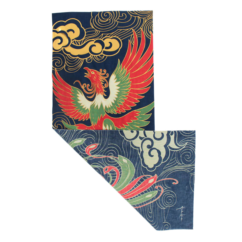 Japanese Tenugui - Phoenix(foil stamping)