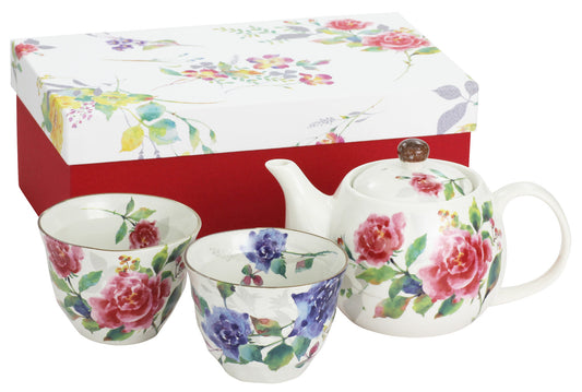 Teapot and 2Cups Set - BARAKISSYOU Rose