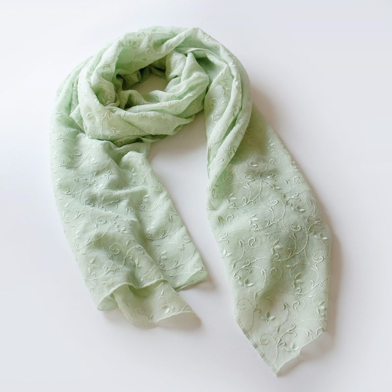 Stole - Washable Couture Silk (Mint Green)