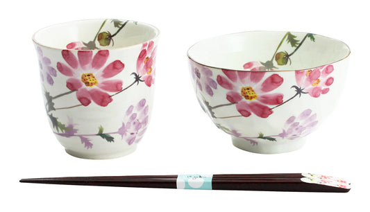 Rice Bowl and Chopsticks Set - HANASATO Cosmos