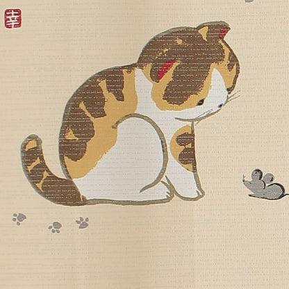 Japanese Noren Curtain - "Nyandaka Shiawase"Somehow Happy Cats