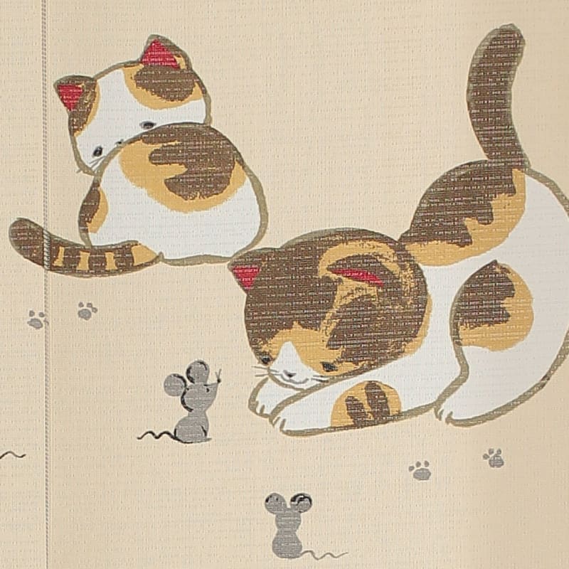 Japanese Noren Curtain - "Nyandaka Shiawase"Somehow Happy Cats