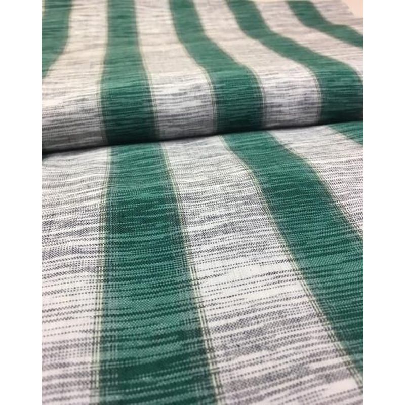 Cotton Fabric - Kumo Stripe Green-White