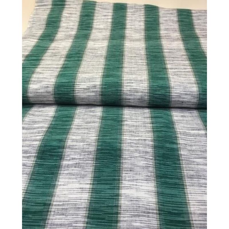 Cotton Fabric - Kumo Stripe Green-White