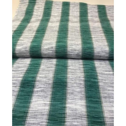 Cotton Fabric - Kumo Stripe Green-White