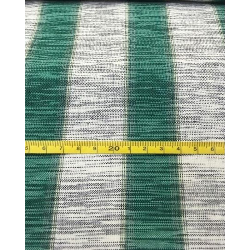 Cotton Fabric - Kumo Stripe Green-White