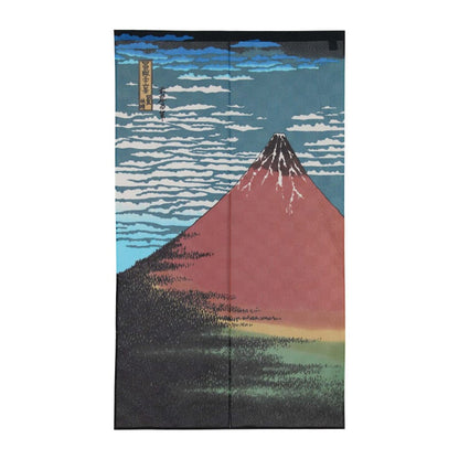 Japanese Noren Curtain - Red Fuji(Ukiyo-e)