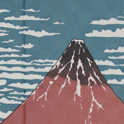 Japanese Noren Curtain - Red Fuji(Ukiyo-e)