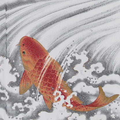 Japanese Noren Curtain - Carp Climbing Waterfall(Ukiyo-e)