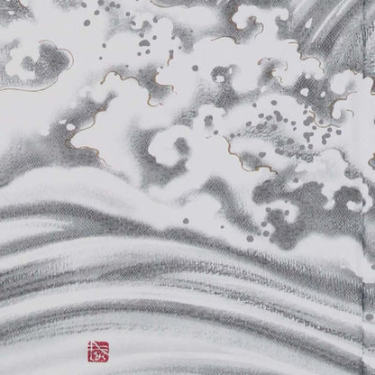 Japanese Noren Curtain - Carp Climbing Waterfall(Ukiyo-e)