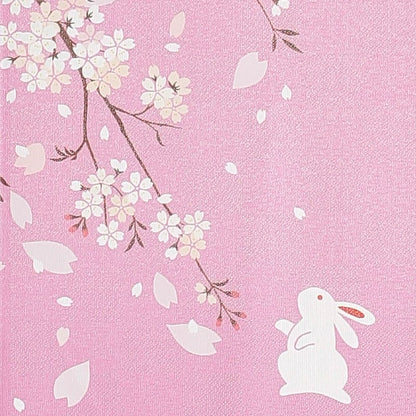 Japanese Noren Curtain - Sakura and Rabbit